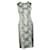 Vestido Erdem con estampado de piel de serpiente y detalle de encaje en viscosa gris Fibra de celulosa  ref.898771