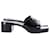 Gucci Block Heel Slides in Black Rubber  ref.898772