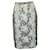 Erdem Snakeskin Print Skirt with Lace Detail in Grey Viscose  Cellulose fibre  ref.898786
