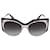 Valentino Garavani VA4033 Gafas de sol Cat Eye de acetato en blanco y negro Fibra de celulosa  ref.898831