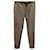 Brunello Cucinelli Pantalones con cinturón Monili incorporado en algodón caqui Verde  ref.898887
