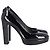 Décolleté con plateau Stuart Weitzman in vernice nera