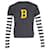 Camiseta com logotipo Balenciaga B/ Mangas compridas listradas em lã cinza  ref.898961