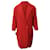 Miu Miu Knee-Length Jacket in Red Silk   ref.899000