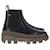 Moncler Lir Chunky Chelsea Boots aus schwarzem Leder  ref.899003