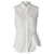 Blusa sin mangas de gasa con volantes en seda blanca de Theory Biaz Blanco  ref.899081