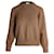 Sandro Knitted Logo Sweatshirt in Brown Cotton  ref.899792
