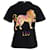 Alberta Ferretti Love Me Starlight Leo T-Shirt aus schwarzer Baumwolle  ref.899795