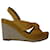 Mulberry Slingback Espadrille Wedges in Yellow Leather  ref.899800