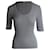 Michael Kors Collection Metallic Ribbed Knit Top in Silver Viscose Silvery Cellulose fibre  ref.899809
