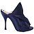 Autre Marque n21 Mules Peep Toe con nodo Raso in raso blu navy