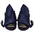Autre Marque n21 Mules Peep Toe con nodo Raso in raso blu navy - vista 2