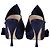 Autre Marque n21 Mules Peep Toe con nodo Raso in raso blu navy - vista 4