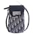 Men's Dior shoulder bag Black Blue Leather Cloth  ref.899952