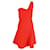 Roland Mouret Mini robe évasée à une bretelle en laine orange  ref.900118