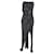 Balmain-Kleid mit hohem Schlitz und Nieten aus schwarzer Viskose Zellulosefaser  ref.900126