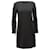 Mini abito Theory a maniche lunghe con scollatura a barca in triacetato nero Sintetico  ref.900139