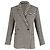 Anine Bing Kaia Hahnentritt-gefütterter Blazer aus schwarzem bedrucktem Acryl