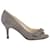 Stuart Weitzman Peep Toe Bow Detail Heels in Silver Polyester Silvery  ref.900231