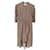 Ba&Sh Ruffled Midi Dress in Beige Print Viscose Cellulose fibre  ref.900240
