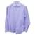 Brunello Cucinelli Camisa Slim Fit Listrada em Algodão Azul  ref.900244