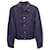 Prada Button-Front Jacket in Blue Linen Navy blue  ref.900260