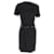 Moschino Mini abito con cintura e fiocco borchiato in poliestere nero  ref.900327