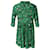 Ba&Sh - Mini robe jupe froncée boutonnée à fleurs en viscose verte Fibre de cellulose  ref.900411
