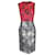 Bedrucktes ärmelloses Kleid von Dolce & Gabbana aus rotem und silbernem Acetat Zellulosefaser  ref.900422