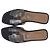 Hermès Sandali piatti Hermes Oran in pelle nera Nero - vista 5