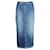 Autre Marque N°21 x 7 For All Mankind Chiffon-Trimmed Midi Pencil Skirt in Blue Denim Cotton  ref.901192