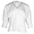 Sandro Paris Lace Trimmed Dolman Blouse in White Cotton  ref.901194