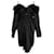 Vestido camisero con hombros descubiertos en seda negra de Alexander Wang Negro  ref.901198