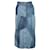 Saint Laurent Patchwork Denim Skirt in Blue Cotton  ref.901498