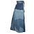 Saia Jeans Patchwork Saint Laurent em Algodão Azul - vista 4