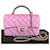 Timeless Chanel Classic Mini Flap Bag with Top Handle Pink/green Lambskin  ref.901513