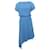 Iris & Ink Asymmetrical Dress in Blue Polyester  ref.901615