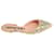 Rochas Crystal Embellished Point Toe Flats in Gold Leather Golden Metallic  ref.901726