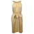 Alberta Ferretti Kleid aus beigefarbener Seide mit verziertem Halsdetail und Gürtel  ref.901759