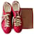 Autre Marque Red leather lace-up sneakers  ref.901914