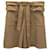 Maje Belted Mini A-Line Skirt in Camel Polyester Yellow  ref.901932