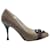 Dolce & Gabbana Dolce and Gabbana Buckle Detail Pointed Toe Heels in Brown Leather  ref.901938