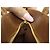 Medaillon BOLSA DE MÃO DE COURO CHANEL CABAS SHOPPING MEDALHÃO MARROM ACOLCHOADA - vista 16