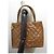 Medaillon BOLSA DE MÃO DE COURO CHANEL CABAS SHOPPING MEDALHÃO MARROM ACOLCHOADA - vista 6