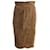 Jitrois Tulip Midi Skirt in Brown Suede Lambskin Leather  ref.902367
