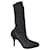 Chloé Chloe Tracy Sock Ankle Boots in Metallic Black Knit Synthetic  ref.902374