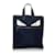 Fendi Nylon Leather Bag Bugs Monster Tote Bag 7VA367 in Very Good Condition Blue Cloth  ref.902406