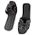 Hermès hermes black oran sandals new Black Leather  ref.903154