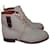 Tamanho da bota de tecido Chanel com cadarço 37 US 7 Reino Unido 4 AU 6 Cinza Lona  ref.903168