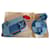 Louis Vuitton Monogram Denim Pouch + Keyring  / CAPSULE bag charm 2020 Blue  ref.903242